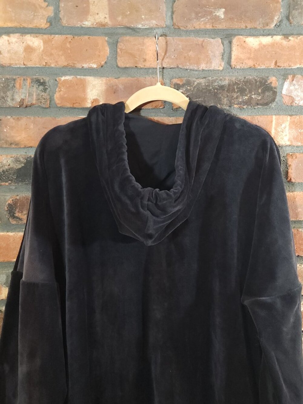 Coolibar Beach Velour Hoodie in Black UPF 50+ Comfy Cozy Casual Women's XL - Picture 5 of 6